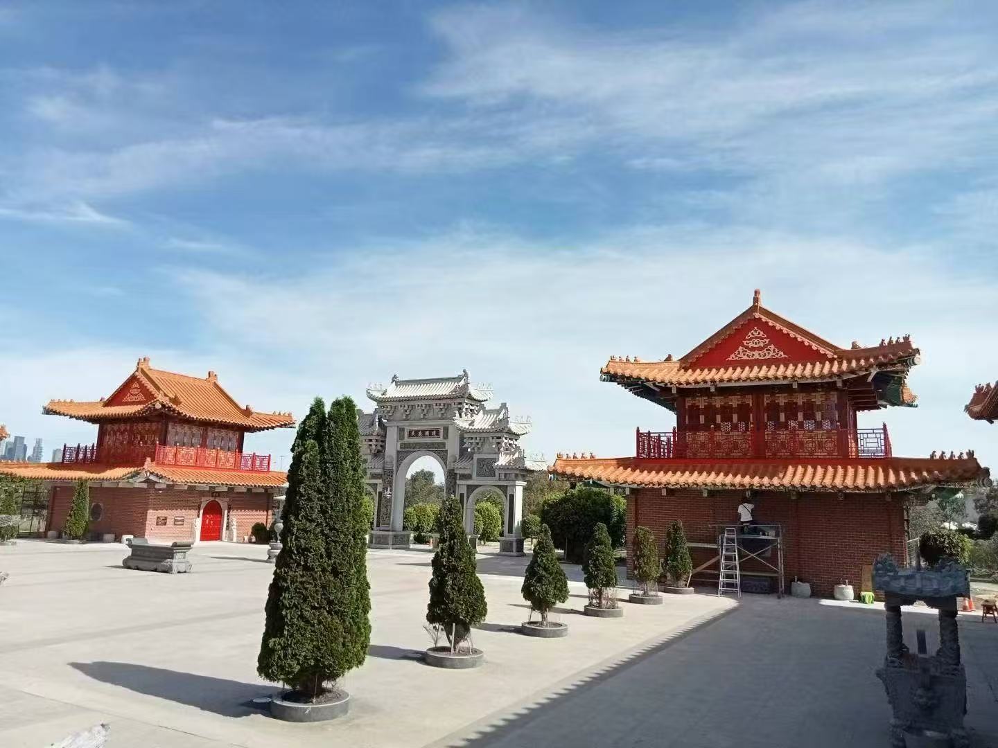 澳大利亚仿古钢结构建筑-钟鼓楼加工