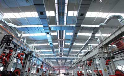 鲁南装备轻钢结构刮板机车间